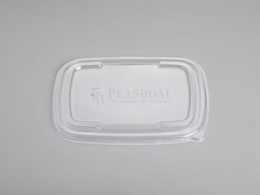 Tapa Rpet Para Bandeja Compostable 210 X 160 X 10 Mm.