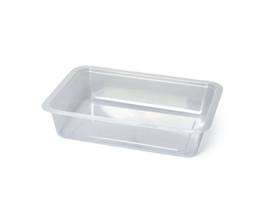 Envase Termosellado PP 190 x 135 x 36 mm. 650 cc.  Inyección PP Transparente