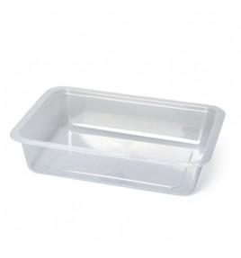 Envase Termosellado PP 190 x 135 x 41.5 mm. 750 cc. Inyección PP Transparente