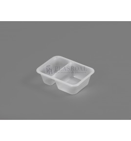 Envase Termosellado Pp 187 X 137 H55 Mm. 2 Compartimentos 60-40 Pr Transparente