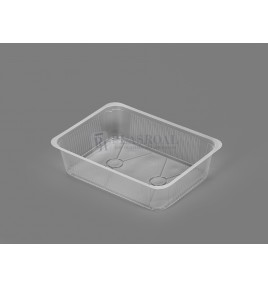 Bandeja Termosellable 260 X 190 X 65 mm. PP Transparente 3.200 cc.