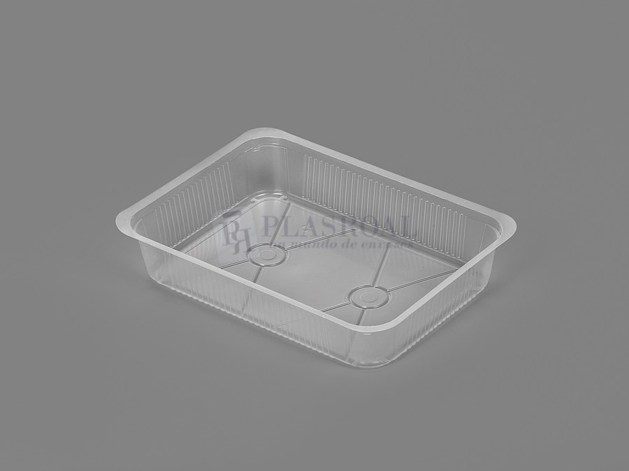 Bandeja Termosellable 260 X 190 X 50 mm. PP Transparente 2.000 cc.
