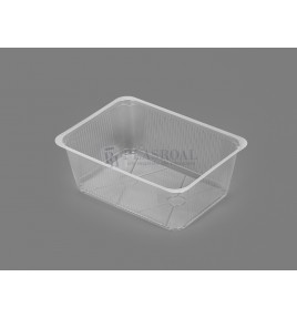 Bandeja Termosellable 260 X 190 X 95 mm. PP Transparente 3.500 cc.