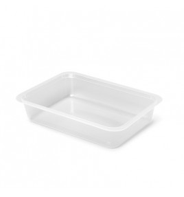 Envase Termosellado PP 190 x 135 x 28 mm. 500 cc. Inyección PP Transparente