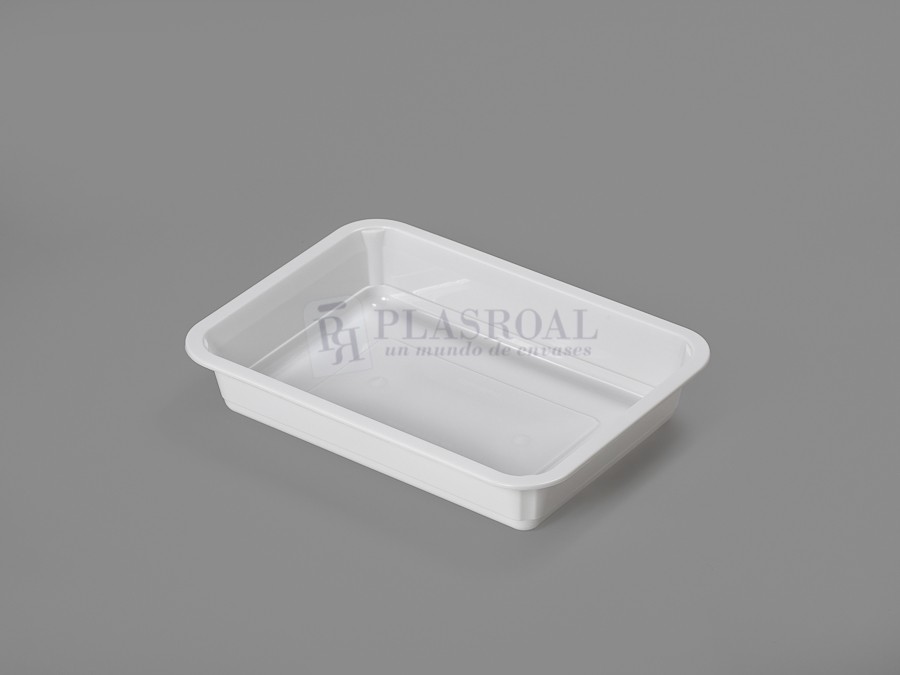 Bandeja Termosellable 180 X 250 H45 mm. Inyección Blanca