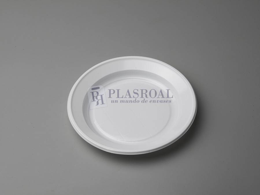 Plato de plástico llano PS 17cm
