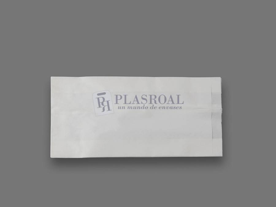 Bolsa de papel antigrasa blanca 15+ 6x31